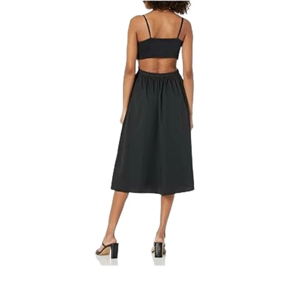 The Black Drop Women's Makenna Strappy Cross-Front Smocked-Back Midi Dre… - Picture 2 of 3